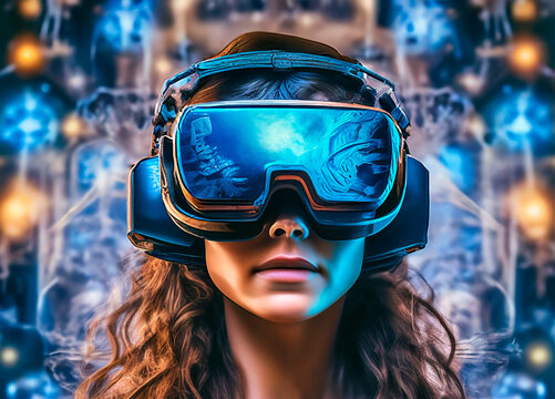 gamer wearing virtual reality glasses