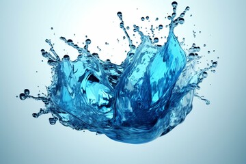 abstract water splash background, rendered in 3D. Generative AI