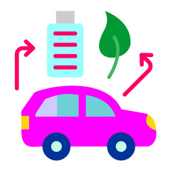 Hybrid Vehicle Icon Style