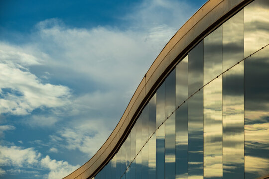 Modern and sleek office building exterior with clean lines and architectural elegance