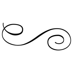 Curly graphic elements. Calligraphy swashes, signature decorative creative desig