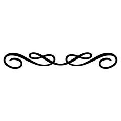 Curly graphic elements. Calligraphy swashes, signature decorative creative desig