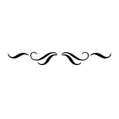 Curly graphic elements. Calligraphy swashes, signature decorative creative desig