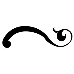 Curly graphic elements. Calligraphy swashes, signature decorative creative desig