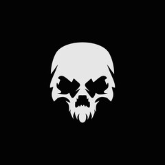 Cool skull logo. Skull vector illustration.