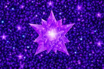 vibrant star pattern, violet universe. Generative AI