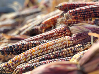 Colorful corn on the farm in Poolesville, October 2023 - obrazy, fototapety, plakaty