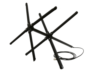 Modern mini mobile, radio, televisions and telecommunication antenna. PNG isolated on transparent background