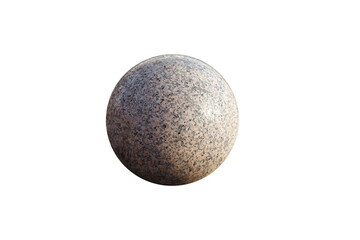 Granite sphere or ball isolated on a white background