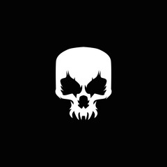 Cool skull logo. Skull vector illustration.