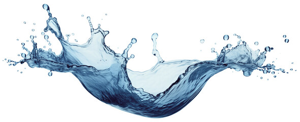 Blue water swirl splash cut out - obrazy, fototapety, plakaty