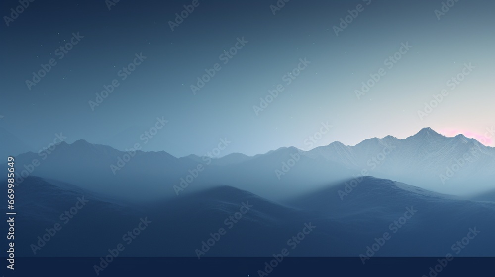 Wall mural misty mountain landscape  generated by AI