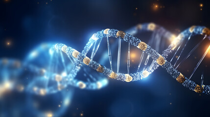 Abstract genetics information DNA helix. Genetic code DNA molecule structure. Genetic engineering and gene manipulation concept