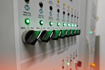 Cuadro de mandos en industria.