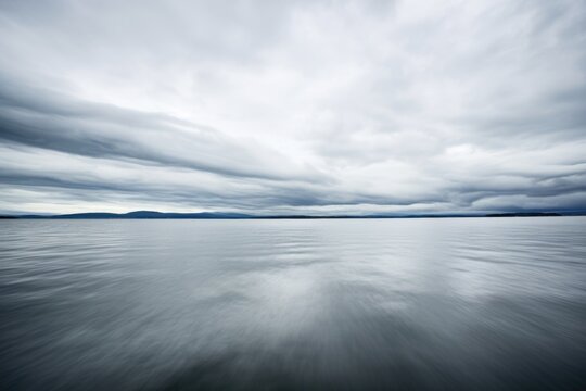 a soft focus of a cloudy grey sky