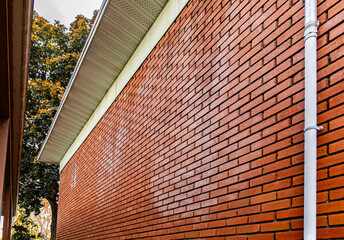 Efflorescence on brick wall - 669988446