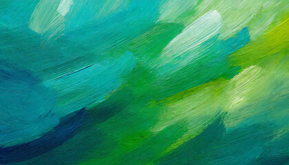 colorful oil paint brush abstract background green blue