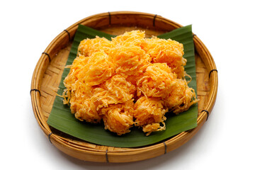 Thai crispy flossy sweet Eggs floss (Foi Thong Krob)