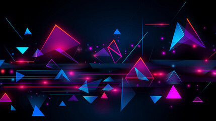 Abstract neon shapes background