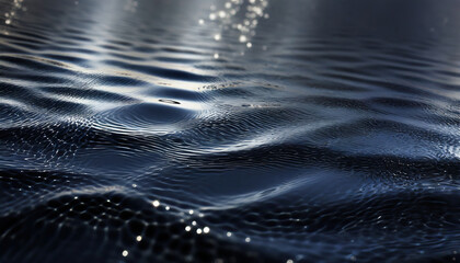 black water with ripples on the surface defocus blurred transparent blue colored clear calm water...