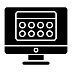 Computer Date Glyph Icon