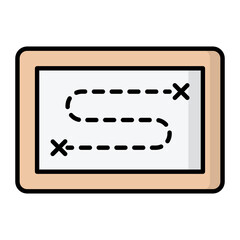 Planning Line Color Icon