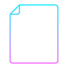 Blank Paper Gradient Icon