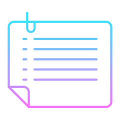 Obraz premium Memo Gradient Icon