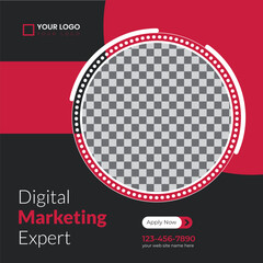 Digital Marketing Agency For Social Media post Template
