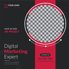 Digital Marketing Agency For Social Media post Template