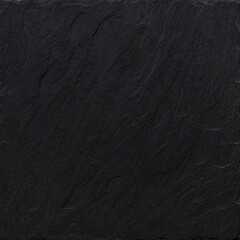 Slate black background and texture, top view, square