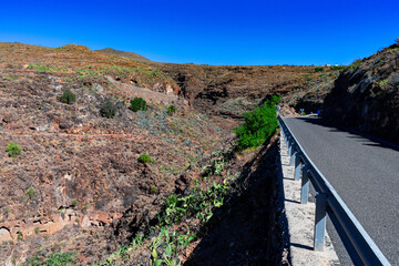 Gran Canaria Barranco de las Vacas gorge. Sight that is particularly popular with influencers!