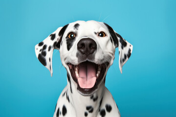 beautiful white dog on isolated background