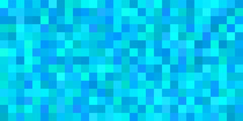 Abstract blue pixel water texture with dithering. 16 bit mine craft vector illustration of sea, swimming pool or ocean