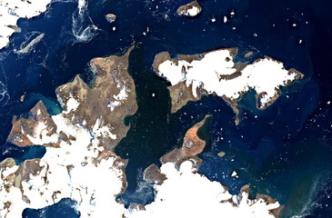 Antarctica in a satellite image, open source Sentinel data
