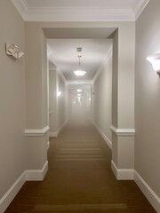 Smoky hallway in an upscale condo building