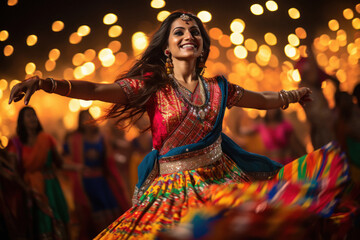 Gujarati woman performing Garba