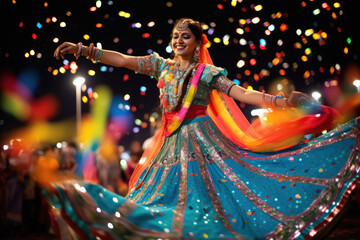 Gujarati woman performing Garba
