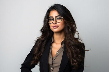 Young Indian businesswoman with long hair