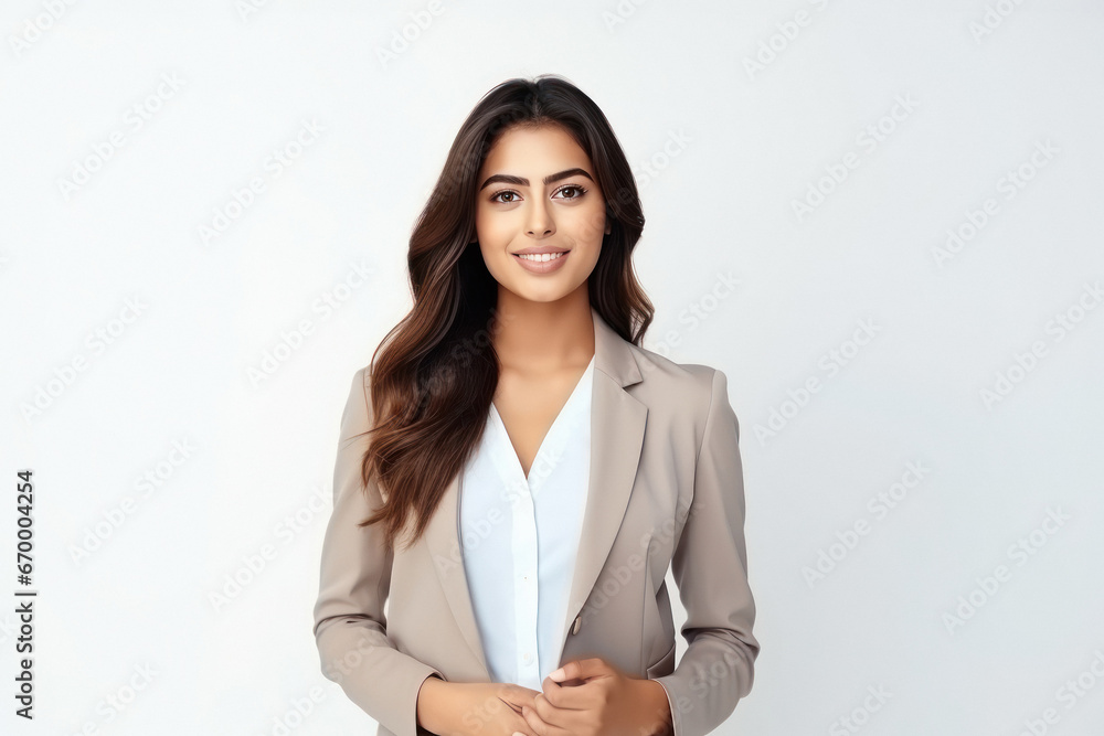 Canvas Prints young indian businesswoman with long hair