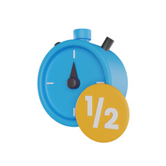  Half-Time 3d illustration