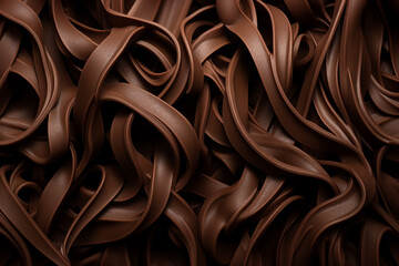 Made with generative ai picture of smooth brown melted chocolate
