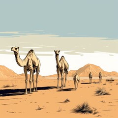 Camels of the Desert: Witnessing the Resilience and Grace of Earth's Ship of the Desert