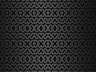Black metal texture steel background. Luxurious steel ornament. Perforated metal sheet.