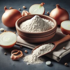 ingredients for baking bowl of flour 