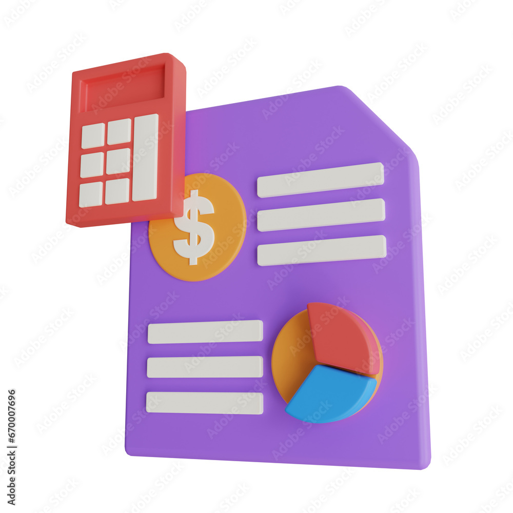 Poster enhanced financial analysis with a purple-themed accounting data display.efficient financial data. 3