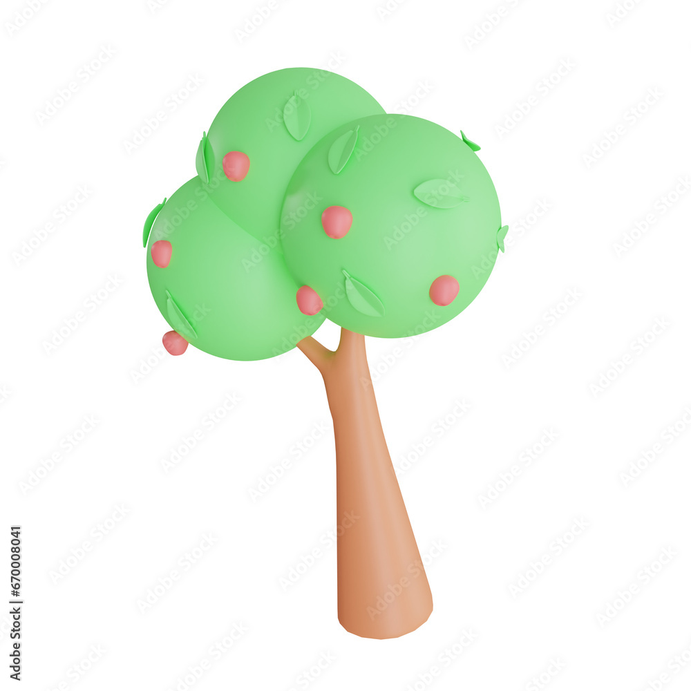 Aufkleber lush apple tree with tempting red fruits. dense green leaves adding beauty to the apple tree in your