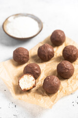 Slice Chocolate Bars With Coconut