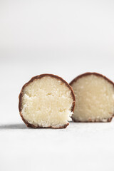 Slice Chocolate Bars With Coconut