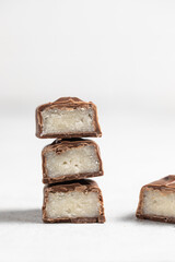 Slice Chocolate Bars With Coconut